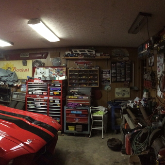 Classic Car Garage with Tool Chests and Wall Signs - Craig from Russellville, Kentucky
