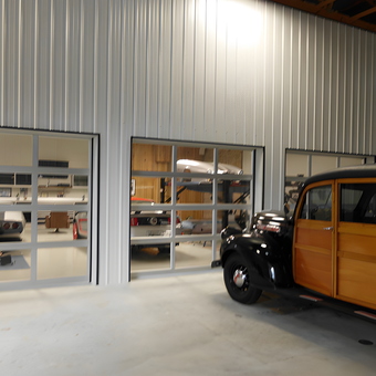 Classic Car Garage with Glass Doors and Metal Walls - Louis from Bourg, LA