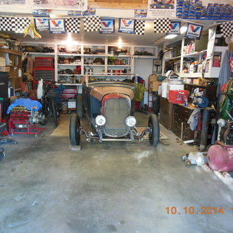 Classic Car Garage with Tools and Banners - Richard from Fruitland, Idaho