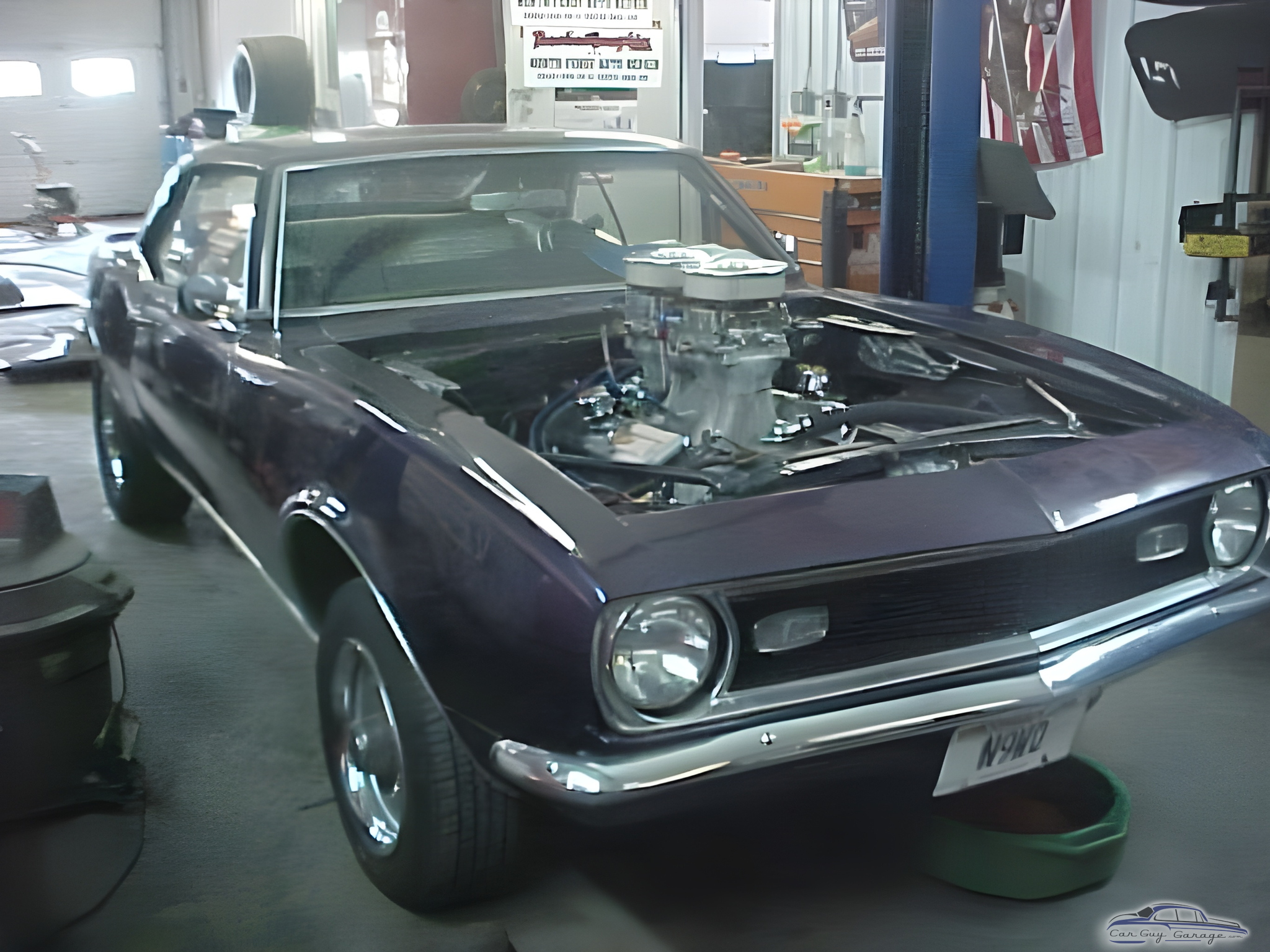 Classic Camaro with Exposed Engine in Garage - superdave from North Fond du Lac, Wisconsin