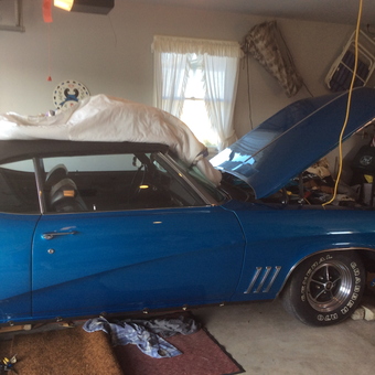 Classic Blue Convertible and Garage Tools - Roz's69 from Kutztown, PA