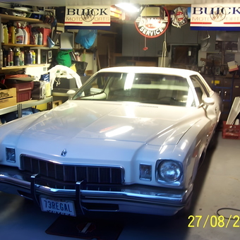 Classic garage with Buick Regal GS, shelves, and signs - Buick Regal GS from lorain, Ohio