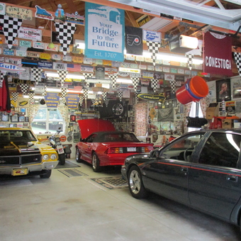 Classic Car Garage with License Plates and Signs - Ken from Berwyn, PA