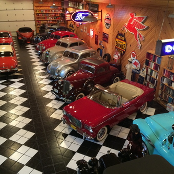 Classic Car Collection with Neon Garage Signs - Red McFadden from South Haven, Mi
