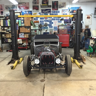 Classic hot rod, car lift, and tool storage - Itsawhat from White Lake, Michigan