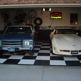 Classic Muscle Cars and Checkered Garage Floor - John Dziekan from Macomb, Michigan