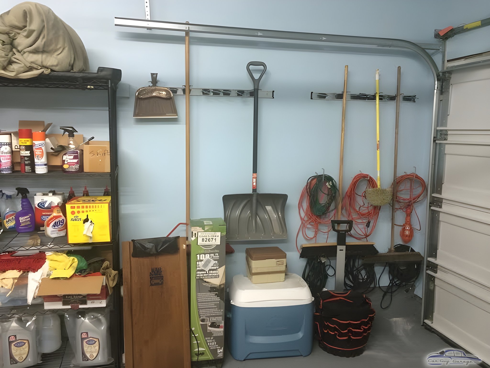 Organized Garage with Storage Shelves and Tools - Charles Pervo from Avon Lake, Ohio