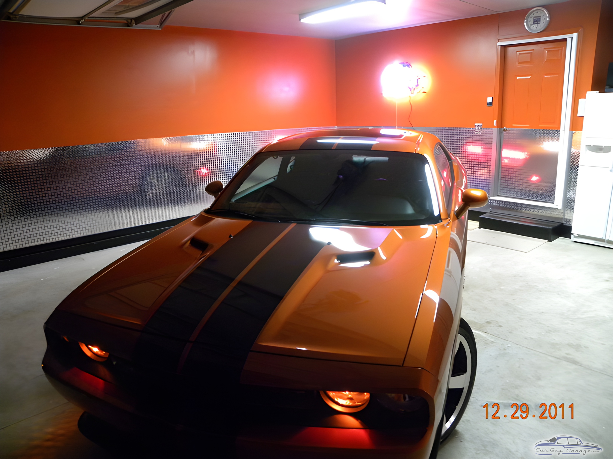 Custom Garage with Diamond Plate Walls and Neon Light - Donna & Brian from Wright City, MO