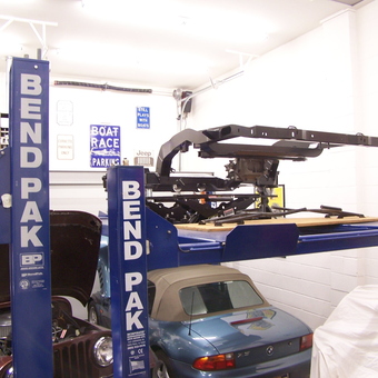 BendPak Car Lift with Frame and Classic Cars - Dana from Charleston, WVa