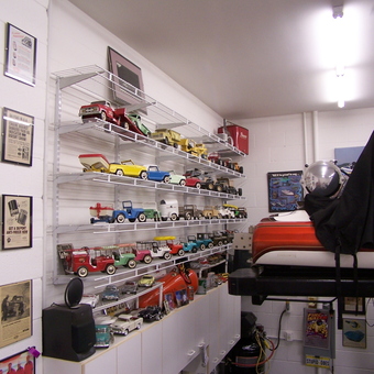 Garage with Model Cars Display and Wall Art - Dana from Charleston, WVa