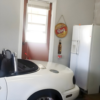Garage with Convertible Car, Fridge, and Beer Sign - Ron from Ottawa, ON