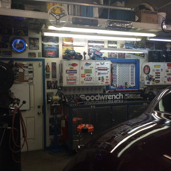 Custom Garage with Diamond Plate Cabinets and Wall Decor - Marty from Okotoks, Alberta