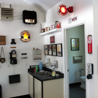 Retro Garage Decor with Signs, Neon, and Wall Art - Beau from Chico, CA