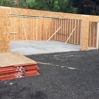 Garage Framing and OSB Sheathing in Progress - Mitchell from Chicago, Illinois