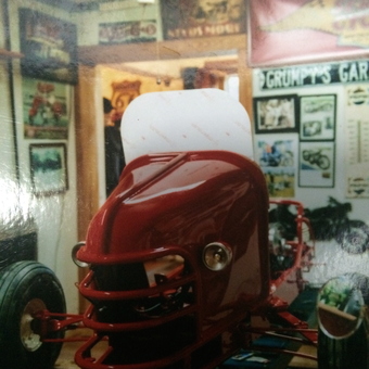 Vintage Red Race Car and Retro Signs - Grumpy Peddler from Point Pleasant, WV