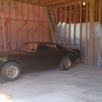 Classic Car in Unfinished Garage with Tools and Ladder - Tim from Prineville, Oregon