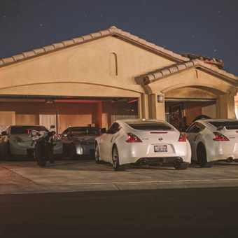 Garage with Sports Cars and Motorcycle - Palm Springs, California