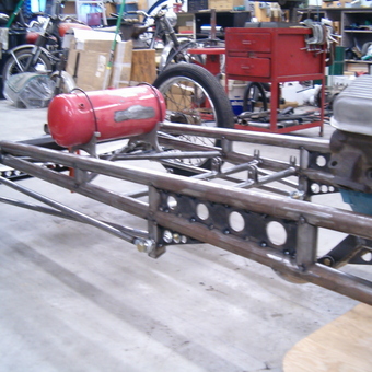 Custom Dragster Frame and Tools in Garage - 389 Dragmaster from Portsmouth, Ohio