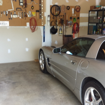 Organized Pegboard Garage With Corvette - Den's Garage from MANASSAS, VA