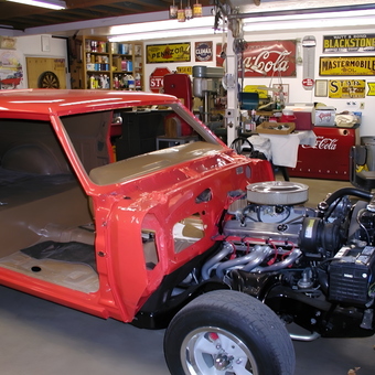 Classic Car Restoration Garage with Wall Signs - Darla Schene from Victorville, CA