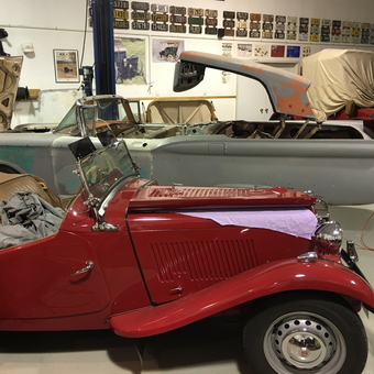 Classic Car Restorations with Lift and License Plates - Ddave from Decorah, IA