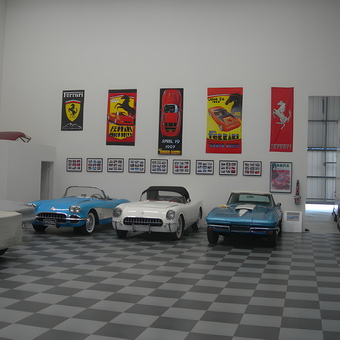 Classic Cars Displayed on Checkered Garage Floor - T.J from Manhattan Beach, CA