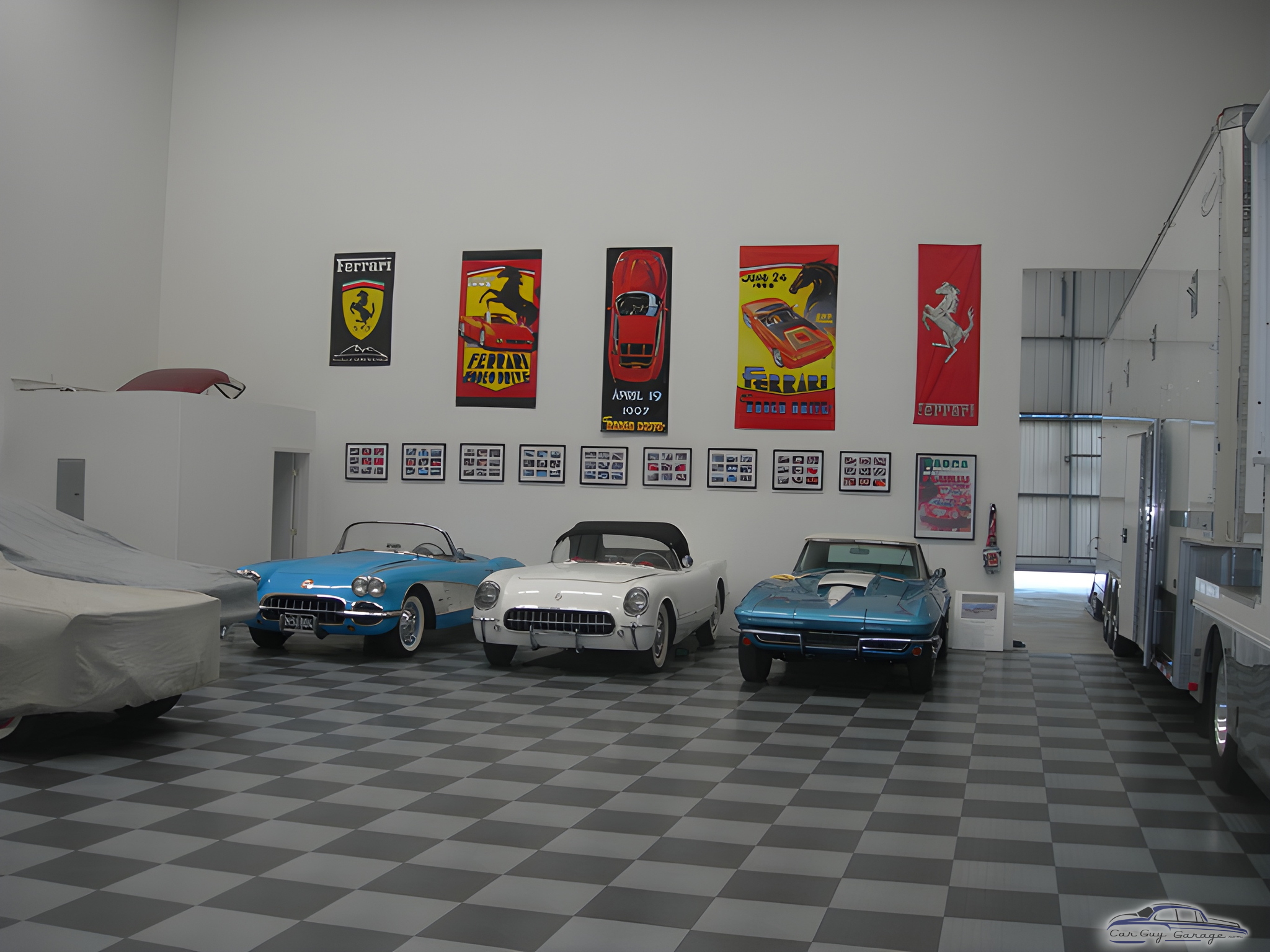 Classic Cars Displayed on Checkered Garage Floor - T.J from Manhattan Beach, CA