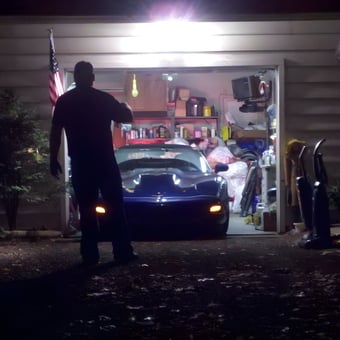 Organized garage with Corvette and tools - Corvette Don from Painesville, OH