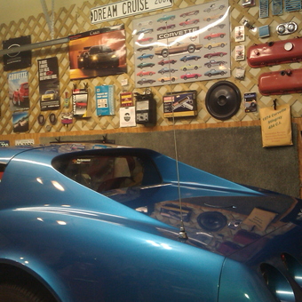 Classic Corvette Garage with Posters and Parts - Vince from Warren, Michigan
