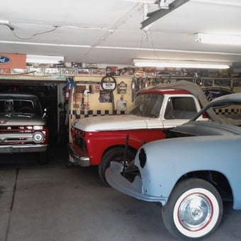 Classic Trucks and Vintage Decor in a Retro Garage - Ron's Garage from Clay, Mi