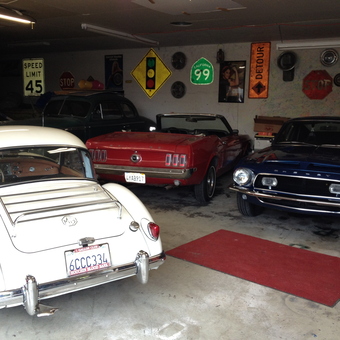 Classic Cars and Vintage Signs in Garage - jokerhill from Bakersfield, ca