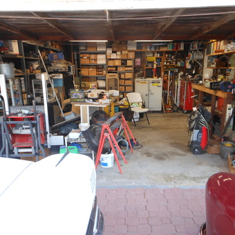 Organized garage with shelving, cabinets, and workbenches - Victor from Culver City, Ca