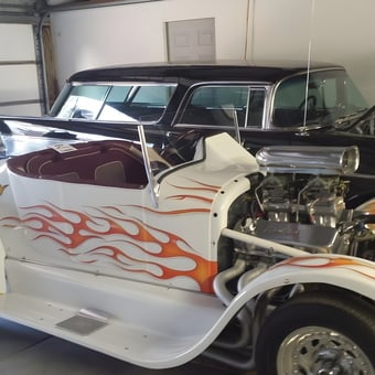 Classic Hot Rod with Flames and Vintage Cars - mikeysnomad from Tehachapi, california