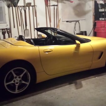 Organized Garage with Yellow Convertible and Tool Storage - John from Shelby Twp., Michigan