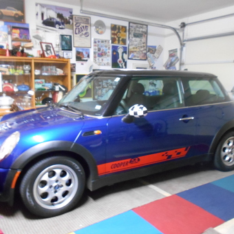 Mini Cooper Decorated Garage with Wall Art - HAPIGUY from SURPRISE AZ, AZ