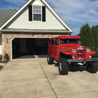 Classic Red Truck and Organized Garage Storage - Stacey from Frederick, MD