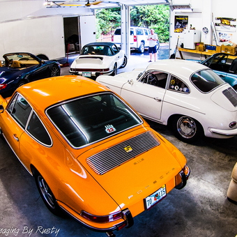 Classic Porsche Collection in Organized Garage - Rusty from Lakemont, GA
