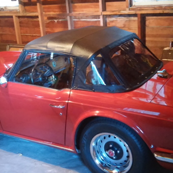 Classic Red Convertible and Garage Storage - Mike K from Mount Prospect, IL