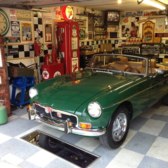 Classic Car Garage with Vintage Gas Pumps and Signs - Terry from Burlington, Wisconsin