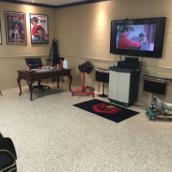 Organized garage with vintage decor and workspace - Geneo from Parrish, Fl
