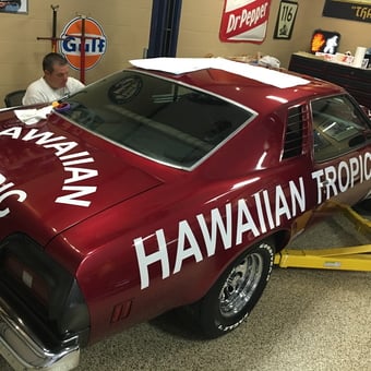 Classic Race Car with Hawaiian Tropic Graphics - Geneo from Parrish, Fl
