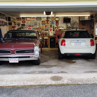 Classic Pontiac and Mini in Organized Garage - Kenneth from Ludlow, MA