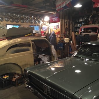 Classic Car Restoration Garage with Hubcaps and Tools - Grant from Lake Chelan, Washington Satte