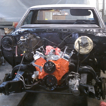Classic Car Engine Installation in Garage Workshop - ken Piccione from Philadelphia, Pennsylvania