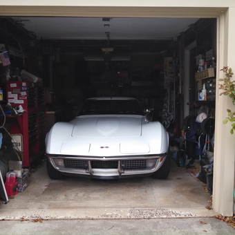 Classic car with tool chests and storage in garage - NICHOLAS J. TOOTILL from Runnemede, New Jersey