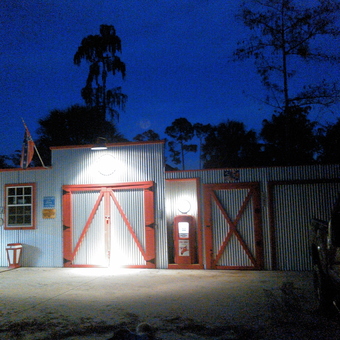 Metal Barn-Style Garage With Red Trim and Pump - Taz from Loxahatchee, Florida