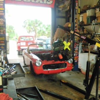 Classic Car Engine Hoist and Tool Storage in Garage - Taz from Loxahatchee, Florida