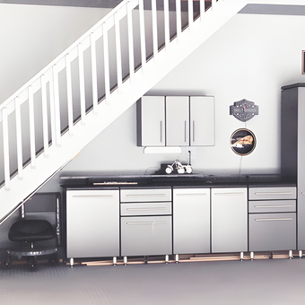 Modern Garage Storage Cabinets and Wall Decor - John from Wainscott, NY
