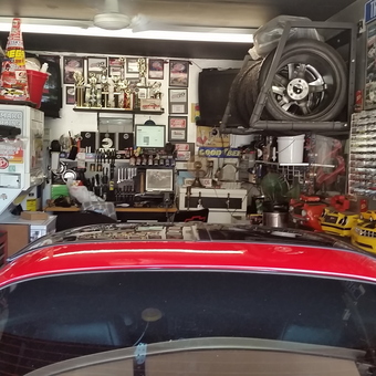 Organized garage with tool chests and car collectibles - Travis Tisdale from Chesapeake, Virginia