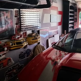Chevy Garage Decor with Diecast Cars and Wall Art - Travis Tisdale from Chesapeake, Virginia